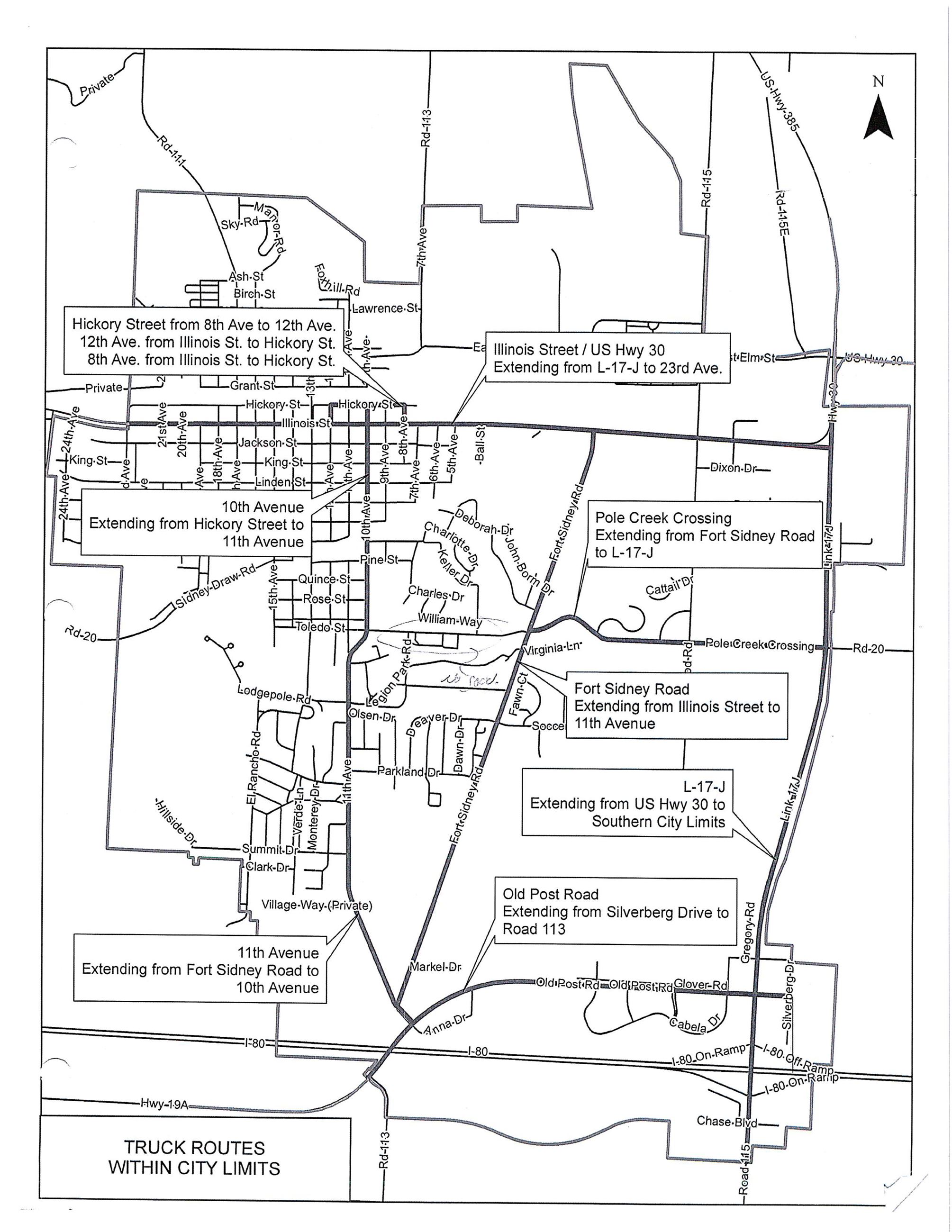 Truck Routes Within City Limits
